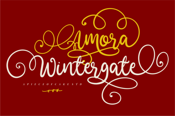 Amora Wintergate: A Delicate Script Font for Handmade Labels, Invitations, and Seasonal Designs