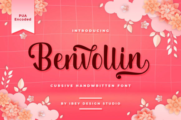 Benvollin: A Handwritten Font for Elegant Branding and Creative Design