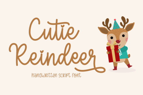 Cutie Reindeer: A Dainty Handwritten Font for Romantic, Christmasy Campaigns