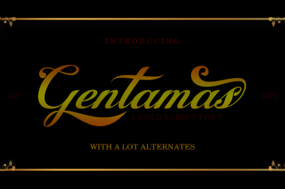 Gentamas: A Bold Script Font for Retro Web Typography