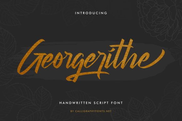 Georgerithe: A Luxurious Handwritten Font for Bold Campaign Design