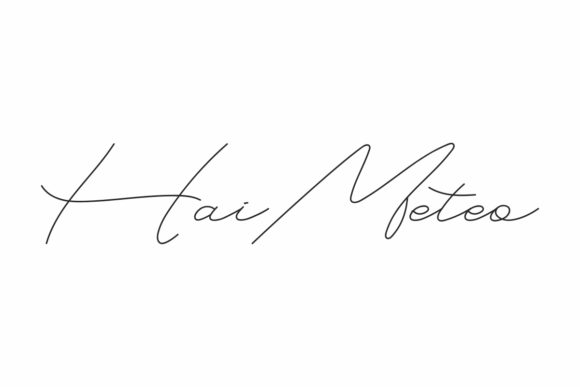 Hai Meteo: A Thin Handwritten Font for Crafters and Product Designers