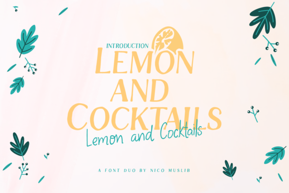 Lemon and Cocktails: A Script Handwritten Font for Elegant Branding Projects