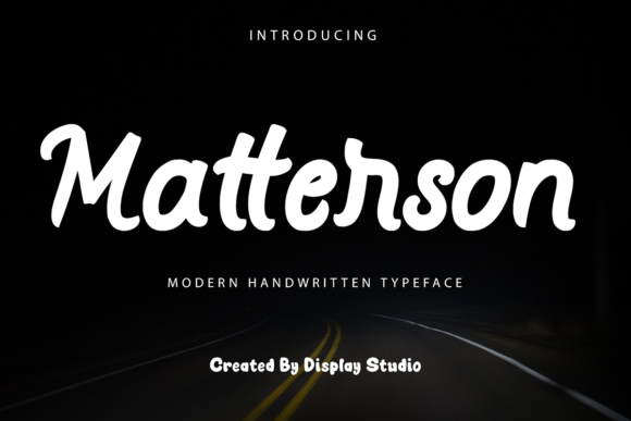 Matterson: A Modern Handwritten Font for Editorial Elegance