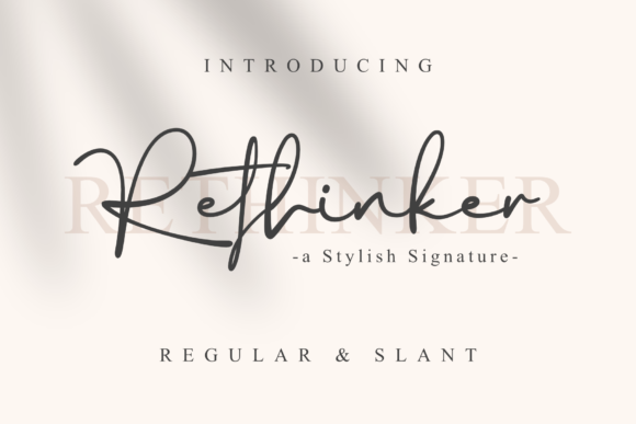 Rethinker: A Delicate Handwritten Font for Elegant Web Design