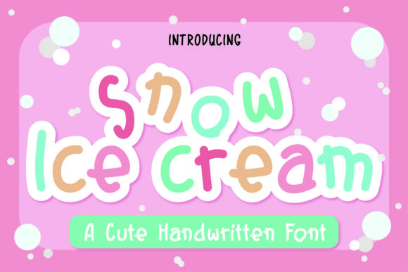 Snow Ice Cream: A Charming Handwritten Font for Modern Marketing Design