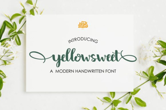 Yellow Sweet: A Joyful Handwritten Font for Small Business Branding